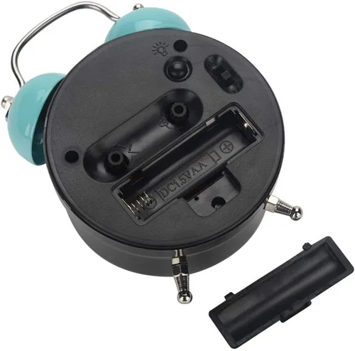 Miniatura 6 de Boquite Reloj despertador, reloj despertador mecánico, doble ultra silencioso reloj despertador mecánico movimiento de cuarzo escritorio mesa reloj
