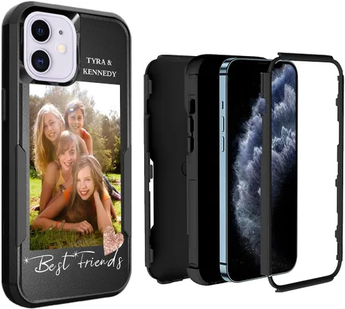 Miniatura 47 de Funda de fotos personalizada para iPhone 11 Apple Phone Plaid Collage - Imagen personalizada para hacer fotos en 3 híbridos gruesos resistentes