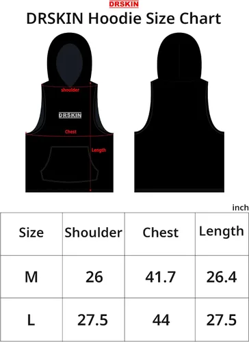 Miniatura 7 de DRSKIN 2 or 1 Pack Men's Hooded Tank Tops Bodybuilding Muscle Cut Off T Shirt Sleeveless Gym Training Hoodies Workout Dry