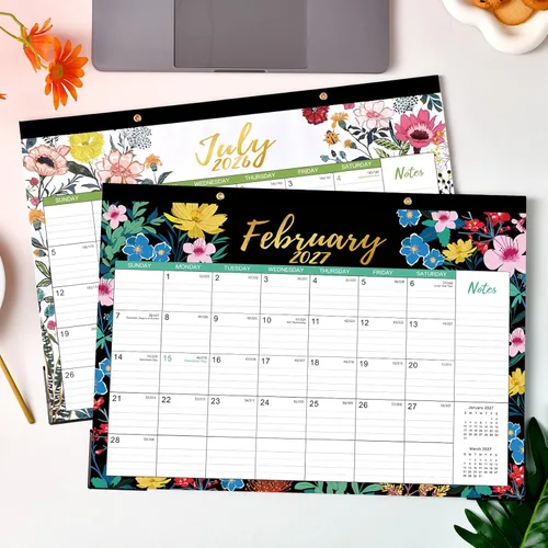 Miniatura 6 de Calendario de escritorio 2026 – Enero 2026 – Diciembre 2026, calendario de escritorio mensual grande de 12 meses 2026, 17 x 12 pulgadas, tapete