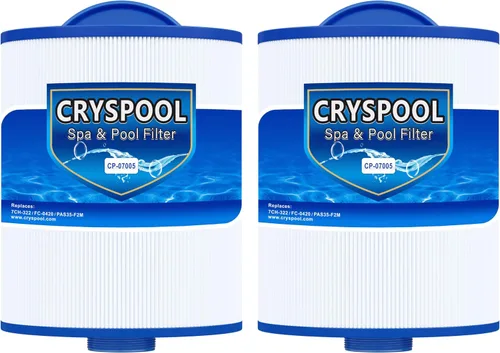 Cryspool® 07005 Filtro compatible con 7CH-322, PAS35-F2M, FC-0420, 100520, 3301-2109, filtro de bañera de hidromasaje Artesian Spas, cartucho de