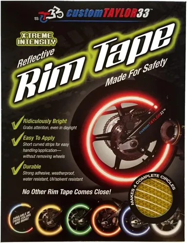 Miniatura 2 de customTAYLOR33 (Todas las Vehículos Cintas de Seguridad Reflectantes de Alta Intensidad, Color Amarillo/Dorado