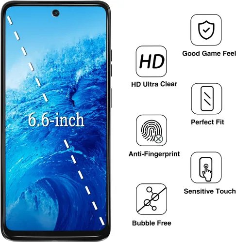 Miniatura 2 de Paquete de 2 protectores de pantalla de privacidad para Motorola Moto G 5G (2024), vidrio templado antiespía, sin burbujas, compatible con fundas