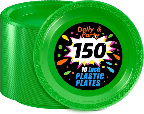 Miniatura 17 de WELLIFE Platos de postre negros de 7 pulgadas, 150 unidades, platos de postre de plástico desechables para fiestas, pasteles, aperitivos, ensaladas