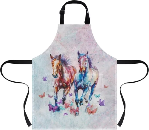 Miniatura 37 de doginthehole Delantal para niños con bolsillo para niños y niñas, delantales de chef ajustables con 2 bolsillos para cocinar, pintar