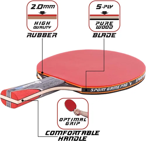 Miniatura 3 de Pala de ping pong con Killer Spin + estuche gratis, raqueta de tenis de mesa profesional para jugadores principiantes y avanzados, mejora tus