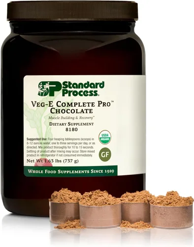 Standard Process Veg-E Complete Pro - Proteína en polvo orgánica a base de plantas para construcción muscular y recuperación - Apoya el cabello, la