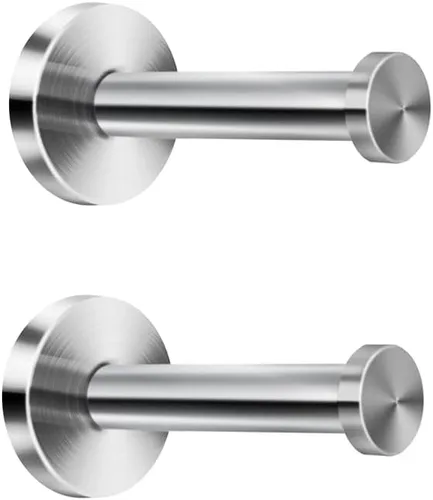 Miniatura 13 de Ganchos cortos de acero inoxidable cepillado para toallas de baño, gancho de montaje en pared súper resistente, apto para dormitorio, sala de estar