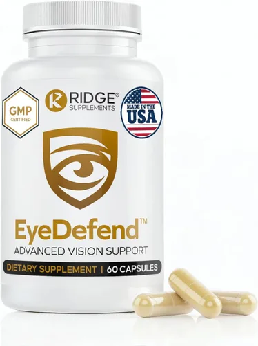 EyeDefend Suplemento de apoyo para la visión – Apoya la visión general – Luteína, zeaxantina, arándano, vitamina A, C, E y antioxidantes – Defensa