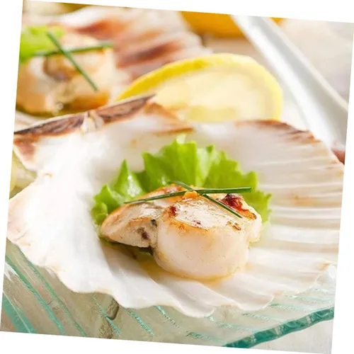 Miniatura 9 de Healifty Platos de concha de vieira 10 piezas de decoración natural de conchas para decoración de barbacoa de cena