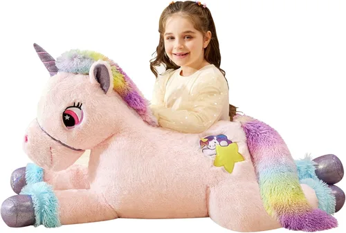 Miniatura 18 de IKASA Juguete de peluche de conejo gigante, conejito grande de 30 pulgadas, juguetes de peluche para niños y niñas
