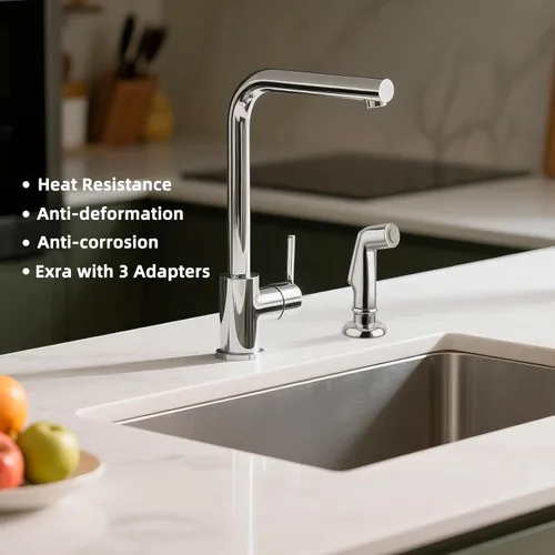 Miniatura 6 de iFealClear Pulverizador lateral universal de cocina compatible con grifo Moen, reemplazo del rociador de grifo de fregadero de cocina con conector