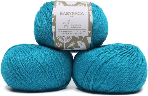 Miniatura 79 de 100% Hilo de Lana de Alpaca Bebé (Juego de 3 Madejas, 150 Gramos) Peso DK - Hecho en Perú - Celestialmente Suave y Perfecto para Tejer y Ganchillo