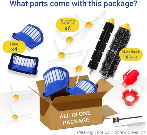 Miniatura 4 de Kit de accesorios de repuesto serie 600 para iRobot Roomba 692 675 677 671 694 614 691 670 615 676 639 621 679 606 605 643 641 accesorio robótico