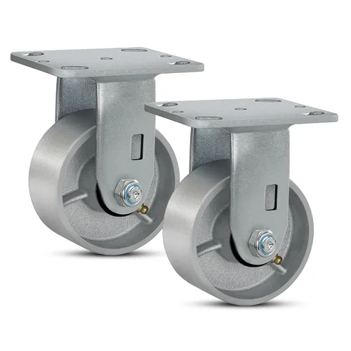 Miniatura 8 de Ruedas giratorias de 4 x 2 pulgadas, ruedas industriales resistentes, ruedas giratorias con rodamiento de rodillos - Ruedas de hierro fundido