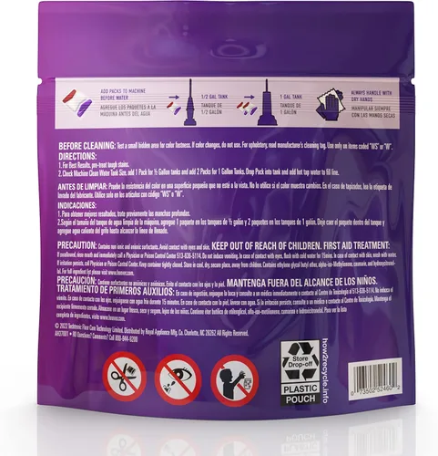 Miniatura 2 de Hoover Paws & Claws Paquetes de Limpieza, Aroma a Brisa Marina, Solución Concentrada en Paquetes Pre-Medidos, Combate el Desorden y Manchas