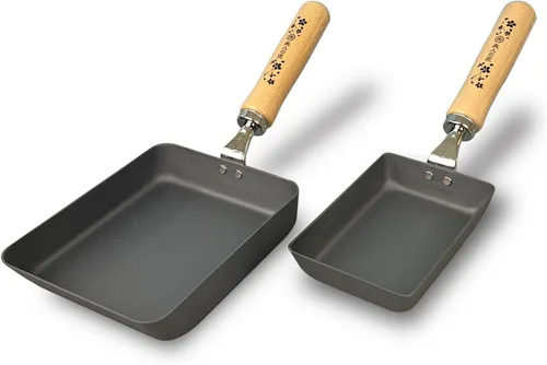 Miniatura 6 de KAKUSEE Tamagoyaki - Molde para tortilla japonesa enrollada, bandeja para huevos de hierro, lista para inducción, fabricada en Tsubame, Japón