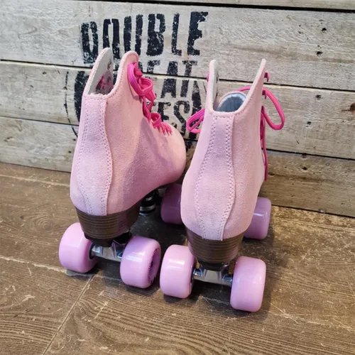 Miniatura 4 de Sure-Grip Boardwalk - Patines de ruedas unisex para exteriores con botas de cuero retro y ruedas 82A Teaberry