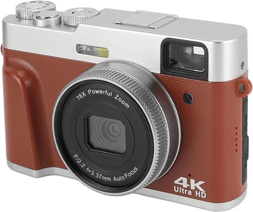 Miniatura 10 de Cámara digital 4K, cámara compacta de vlogging con zoom digital de 48 MP 16X con pantalla de 2.8 pulgadas, antivibración, enfoque automático, cámara