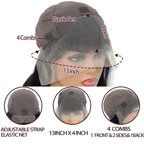 Miniatura 7 de Peluca de cabello humano con bordes rizados de 13x4, encaje frontal transparente HD, pre depilada, pre decolorada, con nudos, bordes 4C, cabello