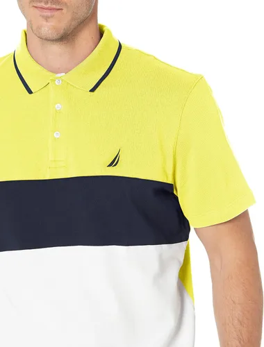 Miniatura 5 de Nautica Polo de manga corta 100% algodón piqué bloque de color para hombre