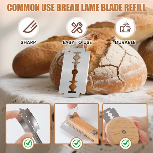 Miniatura 3 de CUNSENR Recambio de Cuchillas para Greñadora de Pan – Cuchillas de Acero Inoxidable para Arte Perfecto en el Pan, Adecuadas para Rebanar y Hacer