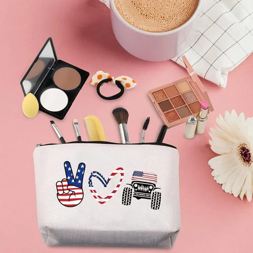 Miniatura 5 de TSOTMO Bolsa de cosméticos con cremallera para automóvil, regalo de carreras para amantes de vehículos, bolsa de aseo para viajes de carreras