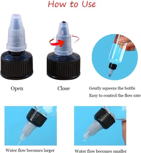 Miniatura 4 de 40 tapas de botella con giro natural 24/410, tapas de repuesto para botellas con orificio de 0.115