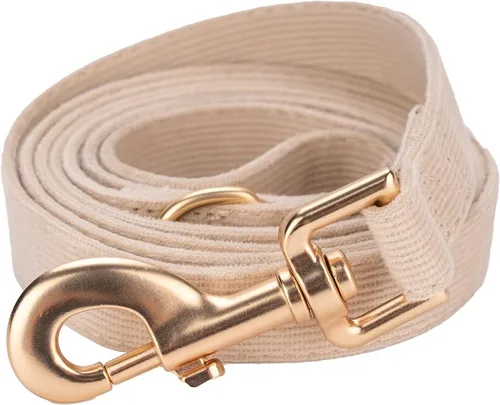 Correa de perro de algodón suave, correas de pana resistente de 5 pies con gancho de metal dorado para perros pequeños, medianos y grandes, S, color