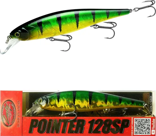 Miniatura 11 de LUCKY CRAFT Pointer 128SP, Señuelo de Pesca de Lubina de Lago de Agua Dulce, Jerkbait, Suspendido, Aparejos de Pesca, Accesorios de Pesca, Equipo