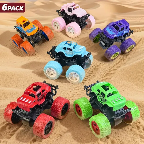 Miniatura 3 de Beestech Camión monstruo de juguete para niños y niñas de 3, 4, 5, 6, 7, 8 años de edad, camión monstruo accionado por fricción para fiestas