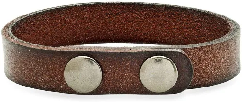 Miniatura 2 de Pulsera de cuero marrón genuino - inscripción libre