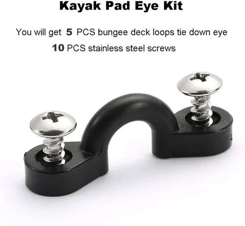 Miniatura 4 de 2 soportes para caña de pescar de kayak y 2 clips de soporte de paleta de kayak (incluyendo tornillos) para kayak, barco de pesca, canoa y aparejos