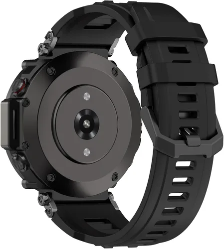 Miniatura 3 de Correas de reloj compatibles con Amazfit T-Rex Ultra Smart Watch Band de silicona suave de repuesto para mujeres y hombres Negro
