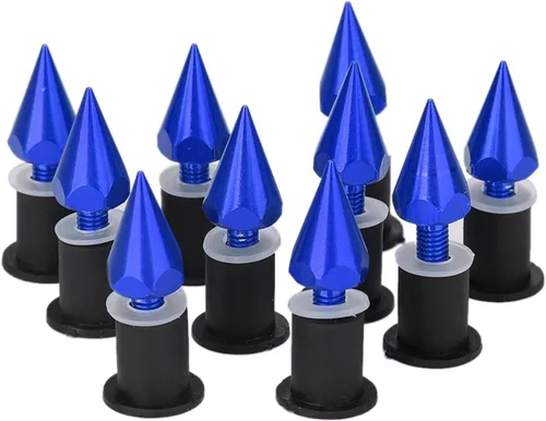 Miniatura 13 de Tornillos de púas para parabrisas parabrisas Tornillos M5 Tuercas para motocicletas, scooters y vehículos, sujetadores de aleación de aluminio CNC