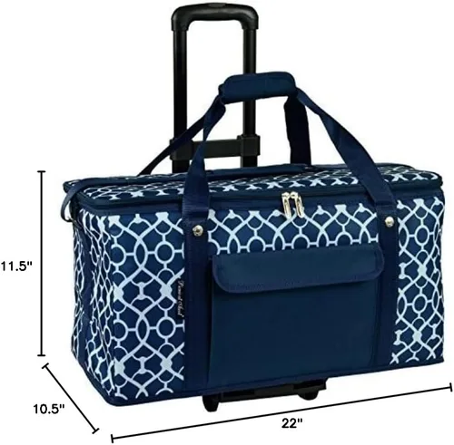 Miniatura 8 de Picnic at Ascot Enfriador de viaje con ruedas, capacidad para 64 latas, enfriador plegable a prueba de fugas, diseñado y aprobado de calidad