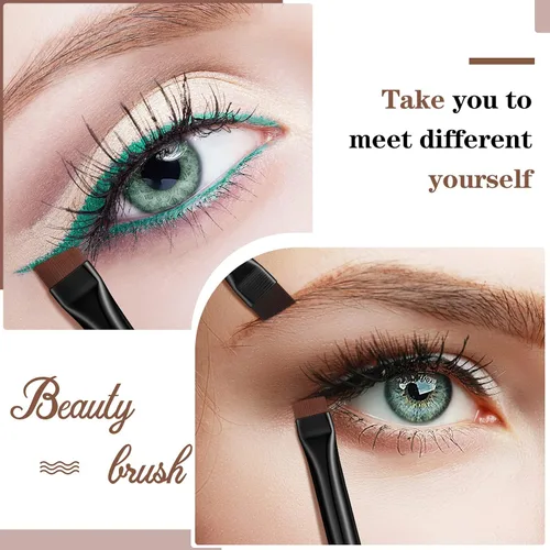 Miniatura 4 de Potchen Juego de 30 brochas delineadoras de ojos de gel, delineador de ojos en ángulo, fina y plana inclinada, herramienta de maquillaje fina