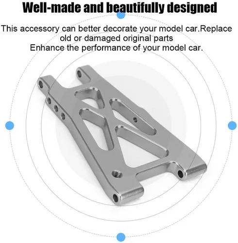 Miniatura 6 de Tbest Brazo de suspensión CNC RC, 2 piezas de aleación de aluminio trasera inferior suspensión accesorios para 4WD Optima 1/10 RC Off-Road Vehículo