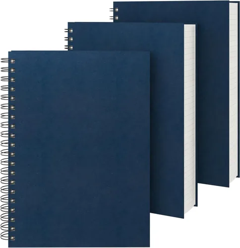 Miniatura 15 de EUSOAR Cuadernos para el trabajo, 1 paquete A4 de 8.3 x 11.2 pulgadas, tapa dura, rayado en espiral con renglones universitarios, 240 páginas