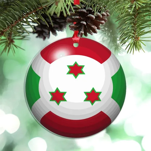 Miniatura 23 de Bandera de Cabo Verde, decoración para árbol de Navidad, bola 3D, recuerdo de la ciudad del país, adornos de Navidad personalizados, decoración