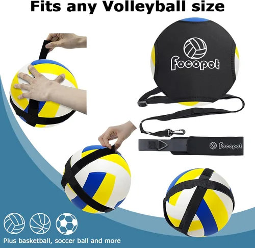 Miniatura 9 de Ayudante para equipo de entrenamiento de voleibol focopot, entrenador de voleibol en solitario para practicar saque, picada, colocación y pase