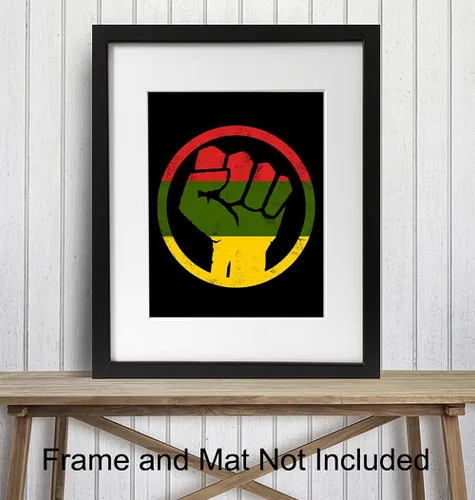 Miniatura 3 de Black Art - Arte de pared afroamericano - Letrero - Bandera afroamericana - Decoración de habitación de derechos civiles, decoración del hogar