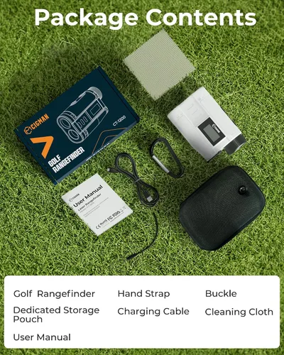 Miniatura 8 de Telémetro de golf con pendiente, CIGMAN 1312 yardas buscador de golf, pantalla a color externa, vibración de bloqueo de bandera, aumento 6X