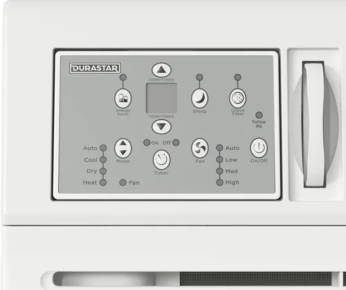 Miniatura 5 de Durastar DRWHC232XNA1 - Aire acondicionado de ventana de 23,200 BTU 230V con calefacción suplementaria de 16000 BTU y control remoto, color blanco