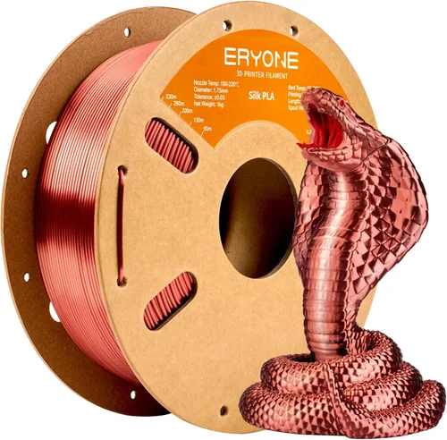 Miniatura 43 de ERYONE Filamento de ácido poliláctico (PLA) de seda bicolor para impresora 3D, de 1.75 mm +/- 0.03 mm, carrete de cartón de 1 kg (2.2 libras)