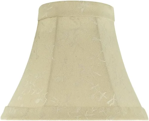 Miniatura 24 de Aspen Creative 30008 Lámpara de araña con forma de campana pequeña, color beige, parte superior de 3 pulgadas x 6 pulgadas inferior x 5 pulgadas