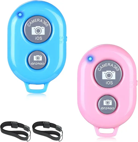 Miniatura 12 de Paquete de 2 unidades de control remoto inalámbrico para cámaras - Control remoto inalámbrico para teléfonos iPhone y Android, iPad, iPod, tableta