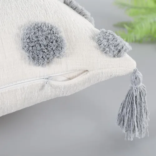 Miniatura 5 de PANOD Funda Decorativa para Almohada Lumbar Extra Larga 14x36 Boho, Funda Extra Suave de Chenilla para Almohada Lumbar con Borla para Cama, Sofá