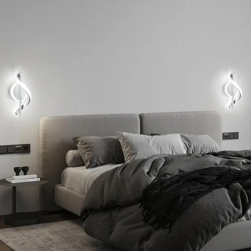 Miniatura 7 de EIDISUNY Apliques de Pared LED para Interior, Luces de Pared LED de 12W, Lámpara de Pared Espiral Moderna, Luz de Montaje en Pared de 6000K Blanco