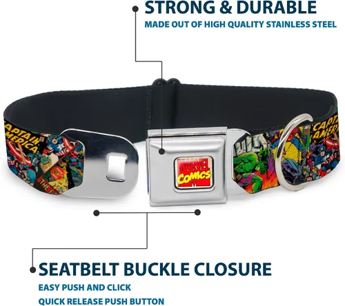 Miniatura 4 de Buckle-Down DC-WAV002-L AVA Marvel Comics - Collar para perro